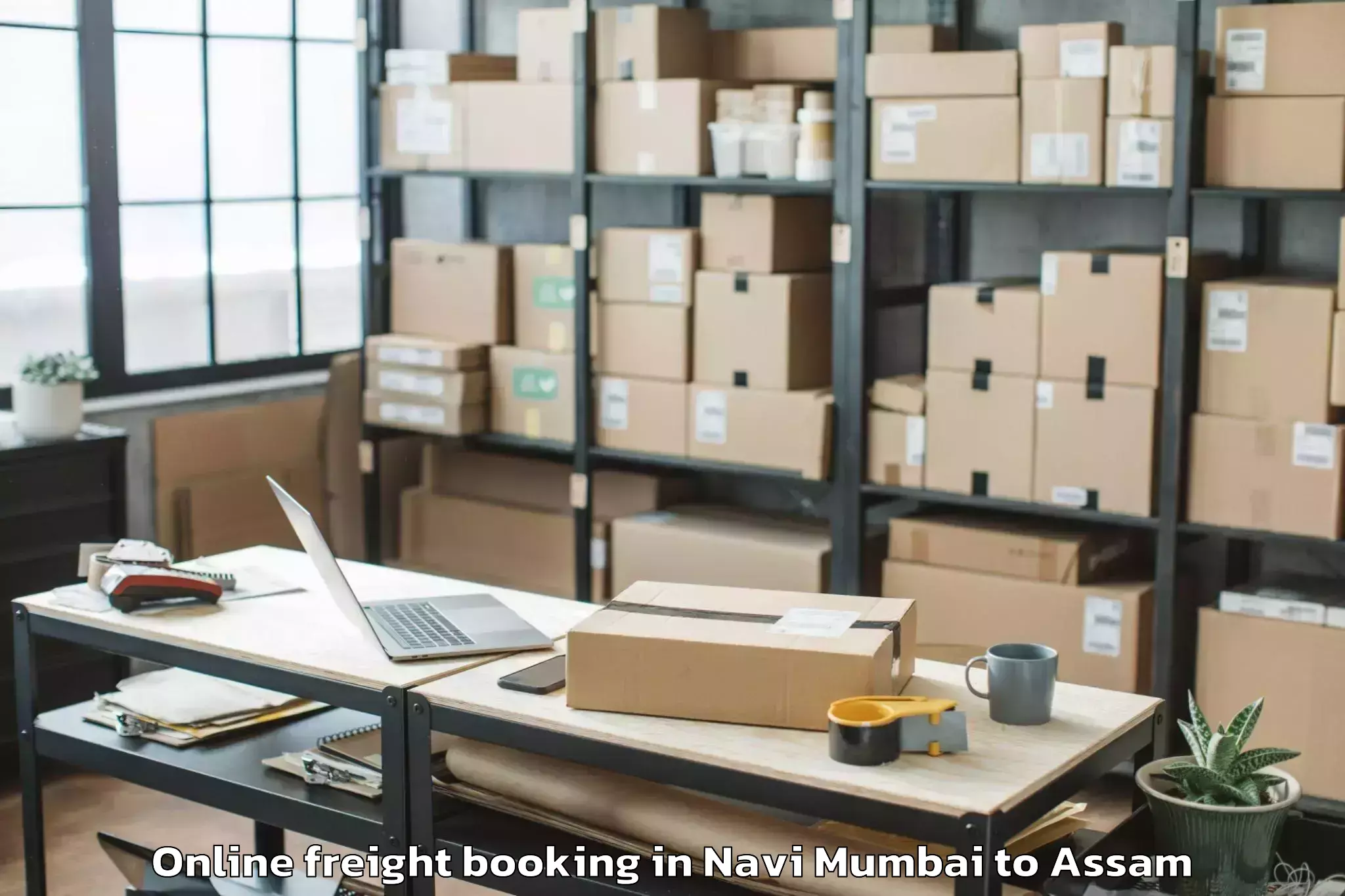 Hassle-Free Navi Mumbai to Biswanath Chariali Online Freight Booking